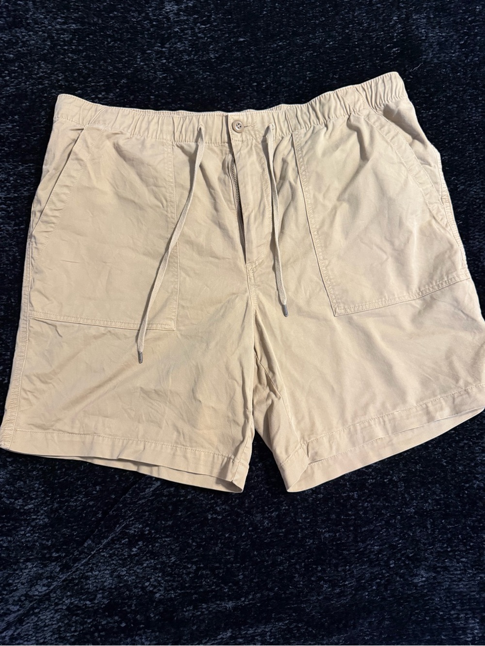 Ralph Lauren Khaki Drawstring Patch Pocket Shorts